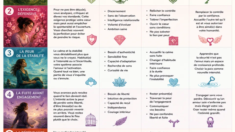 Pourquoi l’amour semble vous échapper : reconnaître les schémas qui sabordent le lien