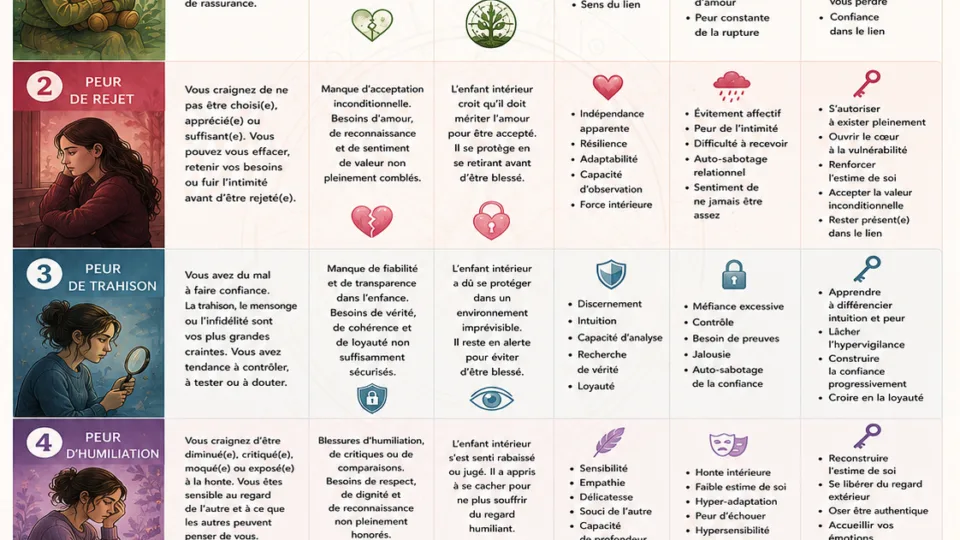 Votre peur dominante en amour : comment elle dirige vos choix et comment en sortir