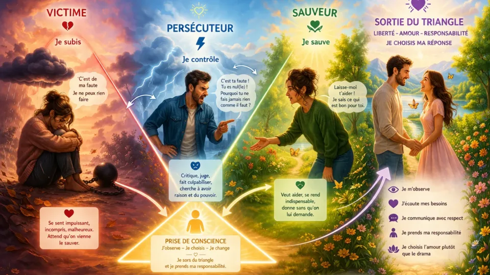 Votre place dans le triangle relationnel et votre manière de vivre les dynamiques émotionnelles