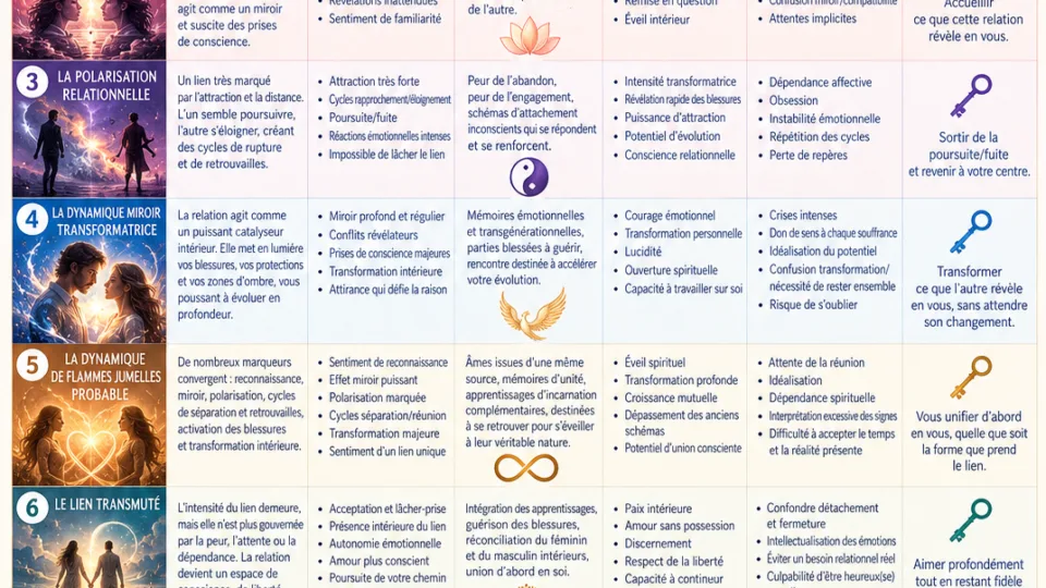 Flammes jumelles : comment reconnaître une dynamique miroir qui transforme vraiment