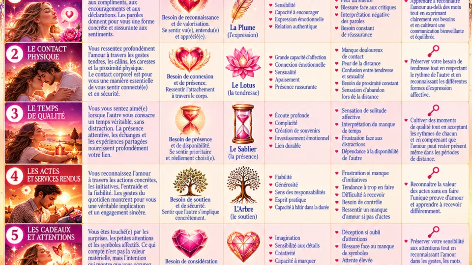 Parlez-vous le même langage amoureux ? Décrypter vos signes d&rsquo;affection pour mieux vous comprendre