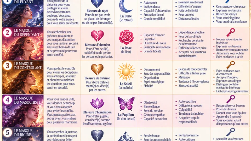 Quel masque protége-t‑il votre cœur ? Reconnaître la stratégie qui vous tient à l&rsquo;abri