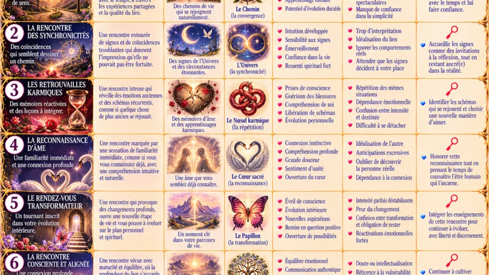Hasard ou rendez‑vous d&rsquo;âme ? Apprendre à lire une rencontre qui bouleverse